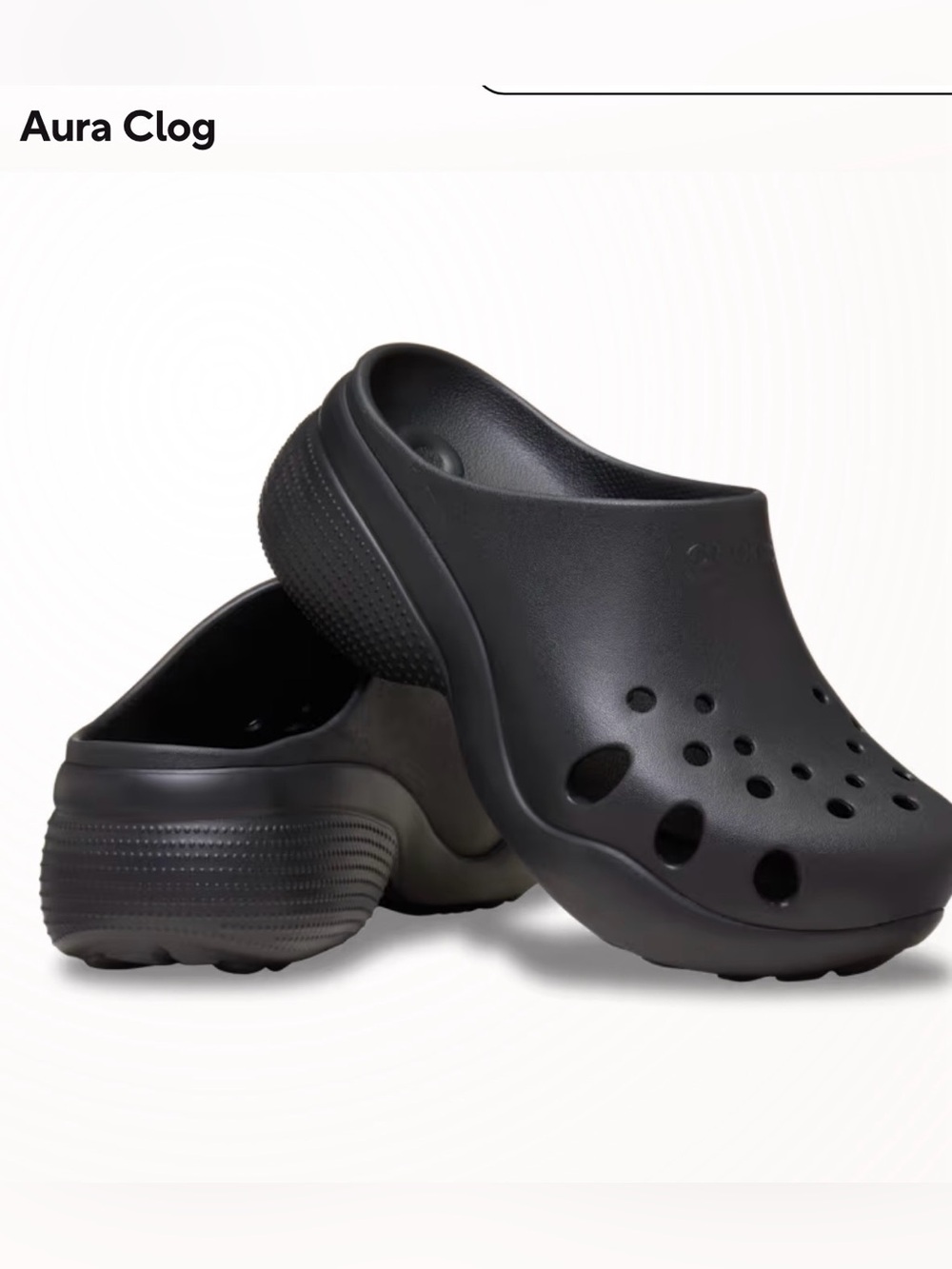 CROCS Aura Clog in Black